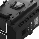 Newell two-channel charger for V-Mount batteries