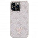 Guess case for iPhone 13 Pro Max 6,7" GUHCP13XP4TDSCPP pink HC PU Leather Metal Logo Strass Crossbod