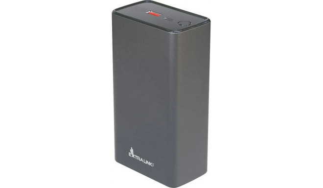 Extralink EPB-127 30000mAh hõbedane akupank, 65W PD, USB-C