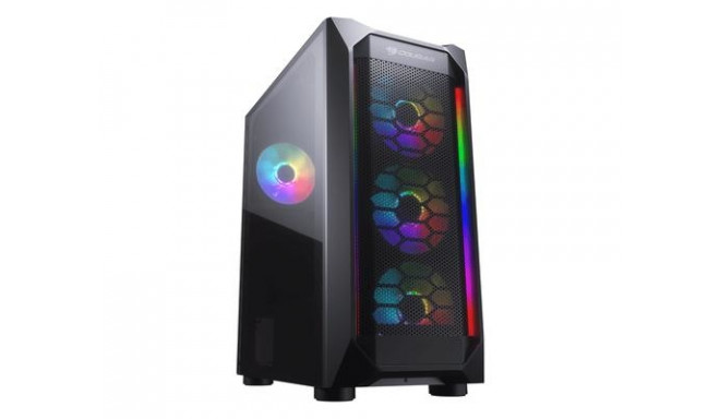 COUGAR Gaming CGR-5VM6B-MESH-G-RGB computer case Midi Tower Black, Transparent