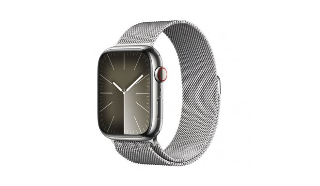 Apple Watch Series 9 45 mm Digital 396 x 484 pixels Touchscreen 4G Silver Wi-Fi GPS (satellite)