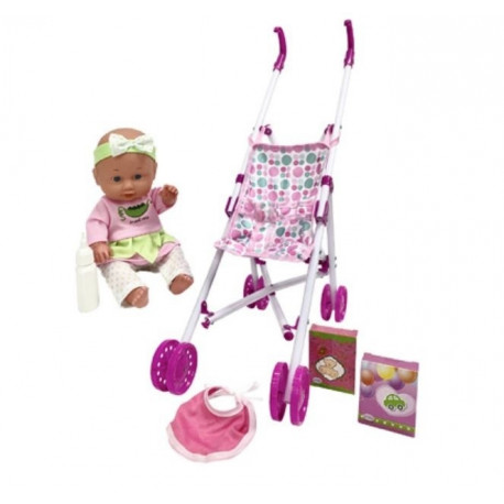 Doll Julka with pram