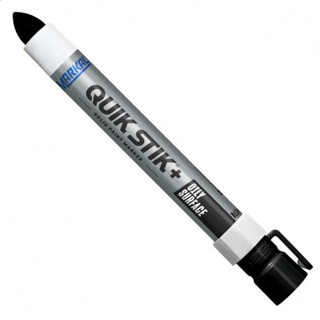 Industrial solid paint marker Markal QUIK STIK+ OILY SURFACE, BLACK (12pcs)