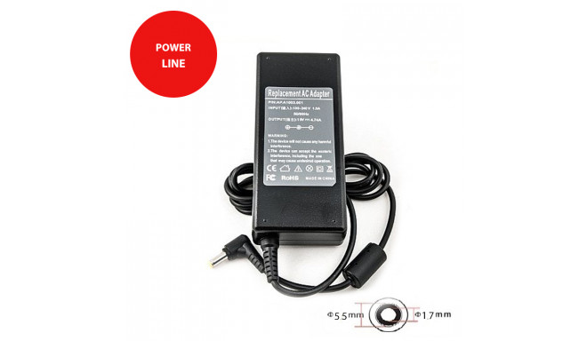 Laptop Power Adapter ACER 90W: 19V, 4.74A