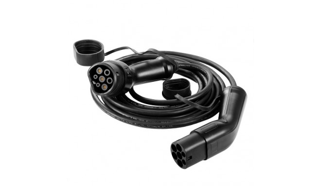 Зарядный кабель для электромобилей Type 2 - Type 2, 32A, 22кВт, 3-фазный, 5м