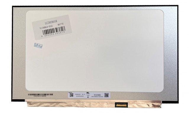 LCD screen 15.6" 1366x768 HD, LED, matte, SLIM, 30pin (right) EDP, A+