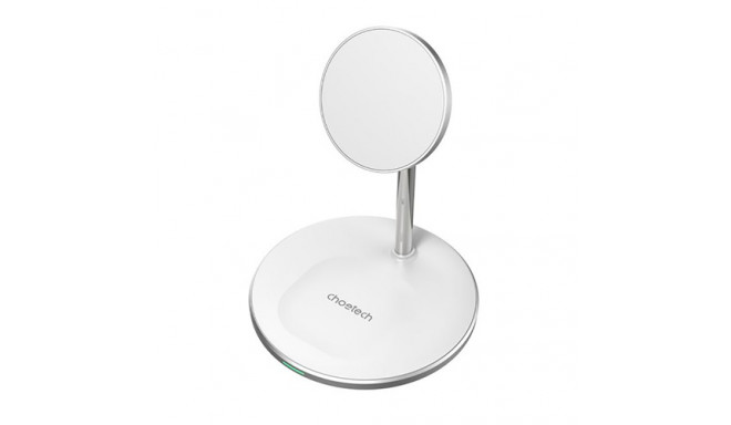 Magnetic Wireless Charger with Stand CHOETECH, 2in1, 15W, white