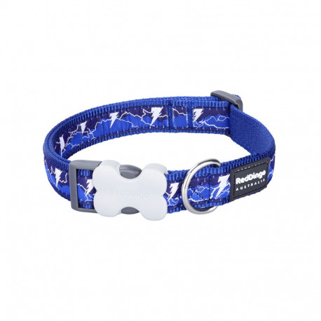 Dog collar Red Dingo Lightning 20-32 cm Navy Blue