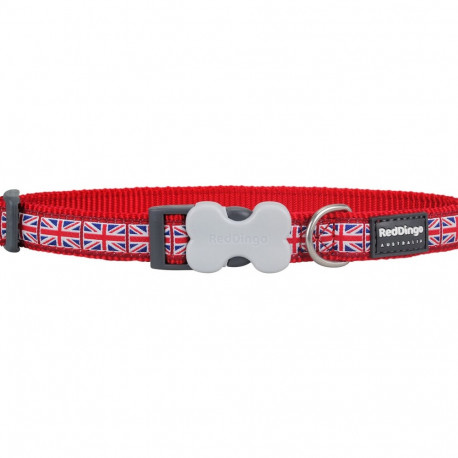 Koera kaelarihm Red Dingo Union Jack 20-32 cm Punane