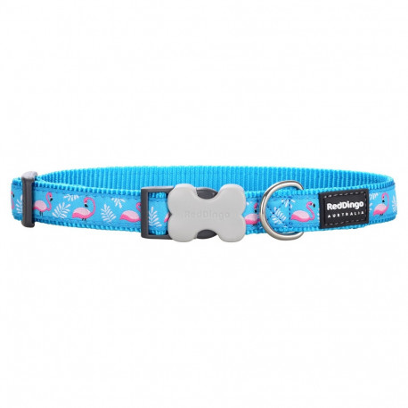 Dog collar Red Dingo Flamingo 20-32 cm Turquoise