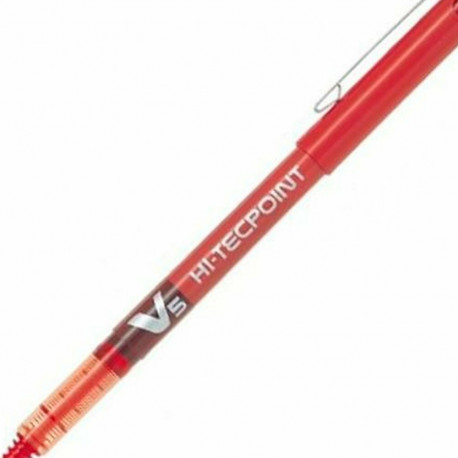 Liquid ink pen Pilot V-5 Hi-Tecpoint Red 0,3 mm (12 Units)
