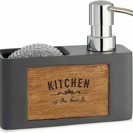 2-in-1 Soap Dispenser for the Kitchen Sink Kinvara B5625B-A Polyresin 15 x 13 x 6 cm (12 Units)