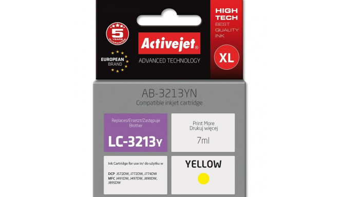 Originaalne Tindikassett Activejet AB-3213YN Kollane