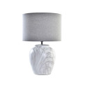 Desk lamp DKD Home Decor Canvas Ceramic Grey White (38 x 38 x 58 cm)