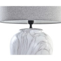 Desk lamp DKD Home Decor Canvas Ceramic Grey White (38 x 38 x 58 cm)