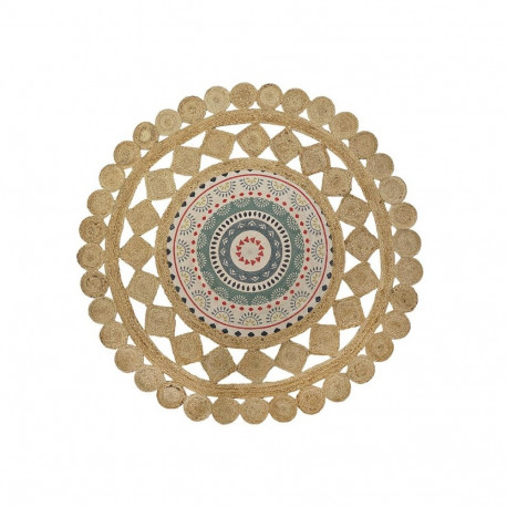 Carpet DKD Home Decor Brown Multicolour (120 x 120 x 0,75 cm)