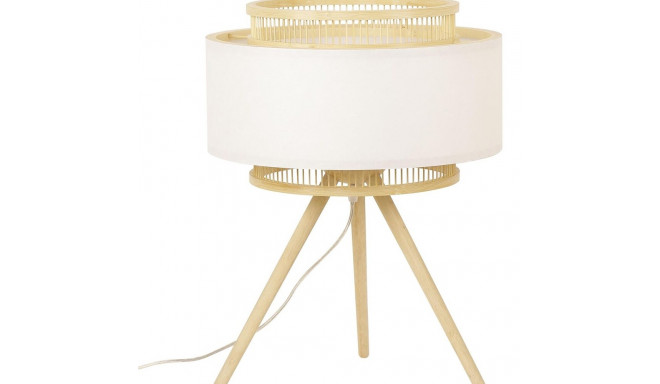 Desk lamp DKD Home Decor Brown Polyester White Bamboo (36 x 36 x 48 cm)