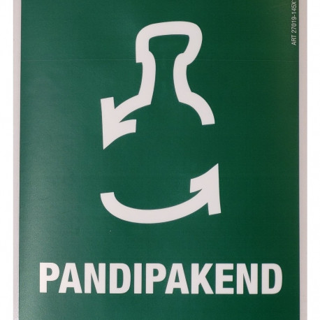 Kleebis prügikastile - Pandipakend 65x95mm