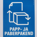 Kleebis prügikastile - Papp- ja paberpakend 65x100mm