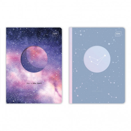 Kaustik A5 60 lehte, ruut, Shape Galaxy assortii, Interdruk