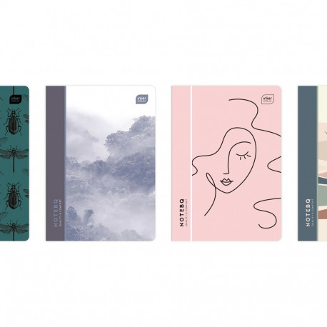 Kaustik A5 80 lehte ruut, PP kaaned, assortii, Interdruk