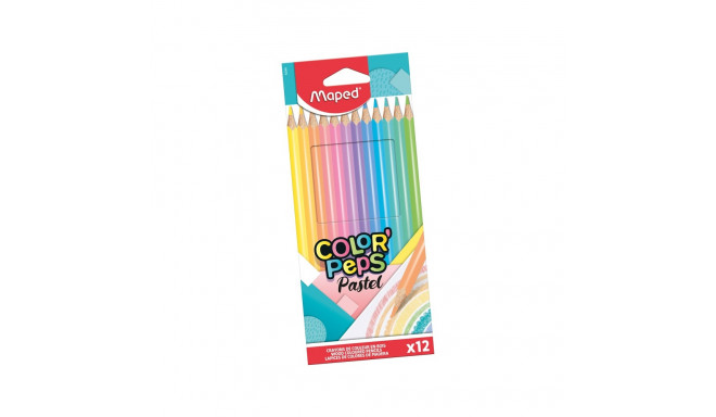 Värvipliiats Color Peps Pastel 12 värvi, Maped