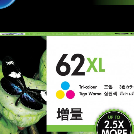 Tint HP C2P07AE 62XL Tri-color värviline 415lk Envy 5540/5549 5640/5642/5644/5663 7640/7645, Officej