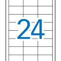 Etikett APLI 64,6x33,8mm, eemaldatav, 24 tk A4 lehel, 100l/pk, Ref. 03056