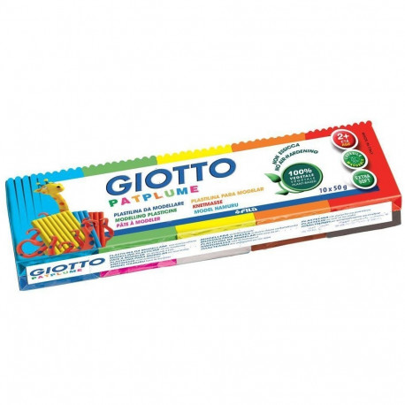 Plastiliin Giotto Patplume 10 värvi x 50g, Fila