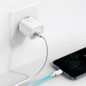 BASEUS travel charger Type C + cable type C to iPhone Lightning 8-pin Super Si PD 20W white TZCCSUP-