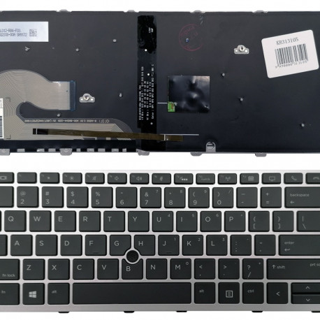 Keyboard HP: EliteBook 840 G5 846 G5 745 G5 (silver,with backlight )