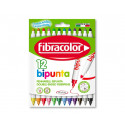 Viltpliiats Fibracolor Bipunta kaheotsaga 2 ja 4,5mm 12 värvi