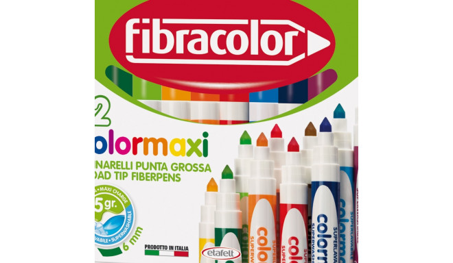 Viltpliiats Fibracolor Colormaxi 12 värvi