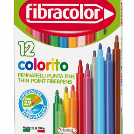 Viltpliiats Fibracolor Colorito 12 värvi