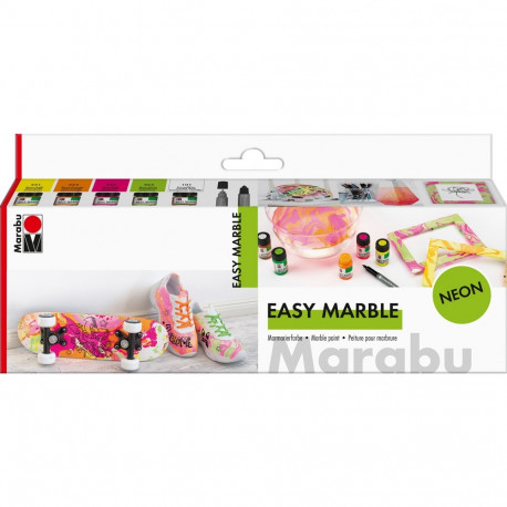 Marmoriseerimisvärv 6x15ml Neon+marker