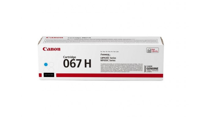 Tooner Canon 067HC suuremahuline Cyan 2350lk i-SENSYS LBP631Cw LBP633 Cdw, MF651Cw MF655Cdw/Cx MF657