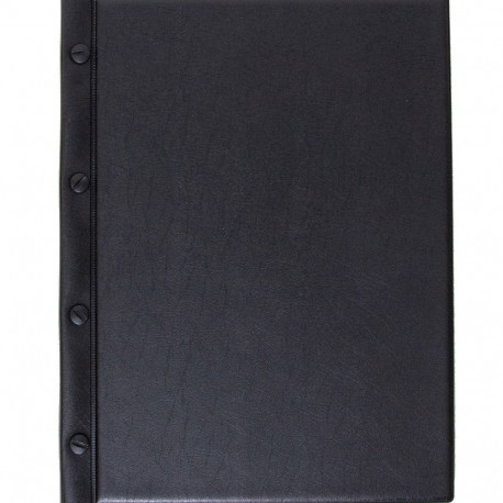 Menüükaaned A4 ilukruviga, ilma taskuteta, must, Prolexplast