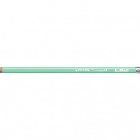 Harilik pliiats STABILO Swano Pastel roheline, HB, kustukummiga