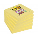 Märkmepaber iseliimuv POST-IT 654SC6 Super Sticky kollane,76x76mm (pakis 6*90l.)