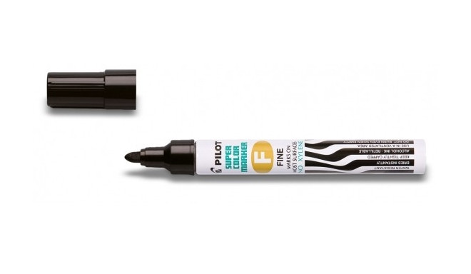 Marker Pilot SCA-F permanent 1-4 mm ümar ots, must