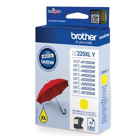 Tint Brother LC225XLY Yellow 1200 lehte DCP-J4120, MFC-J4420, J4620, J5320, J5620, J5625, J5720
