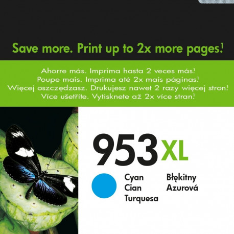 Tint HP F6U16AE HP 953XL 18ml Cyan 1600pg OJ Pro 7720, 7730, 7740, 8210 8218;8710 8715 8718 8719 872