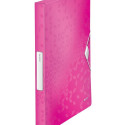 Kummiga karp A4 3cm Leitz WOW PP metallik roosa