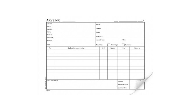 Arve A5 isekopeeruv raamat (100lehte)