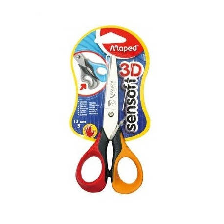 Käärid Maped SenSoft 13cm elastne käepide, vasakukäelistele, blistril