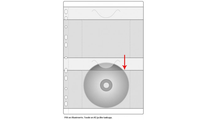 Kiletasku A5 köidetav CD-le, 1tk. Prolexplast,