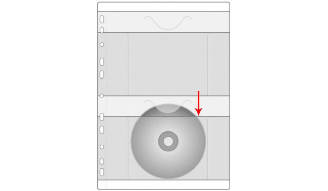 Kiletasku A4 köidetav 2-le CD-le, Prolexplast (1leht)