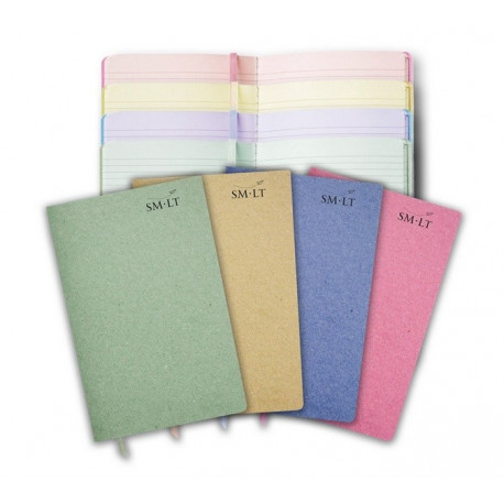 Märkmeplokk 210x135mm, jooneline, 50lehte , recycled , värviassortii,SMLT