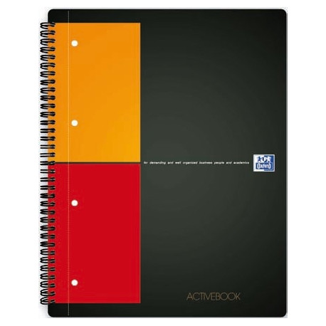 Kaustik A4 ruut5x5 80lehte spiraalköide augustatud Oxford International Activebook