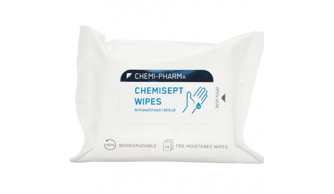 Antiseptilised kätepuhastusrätikud  Chemisept Wipes 24tk/pk